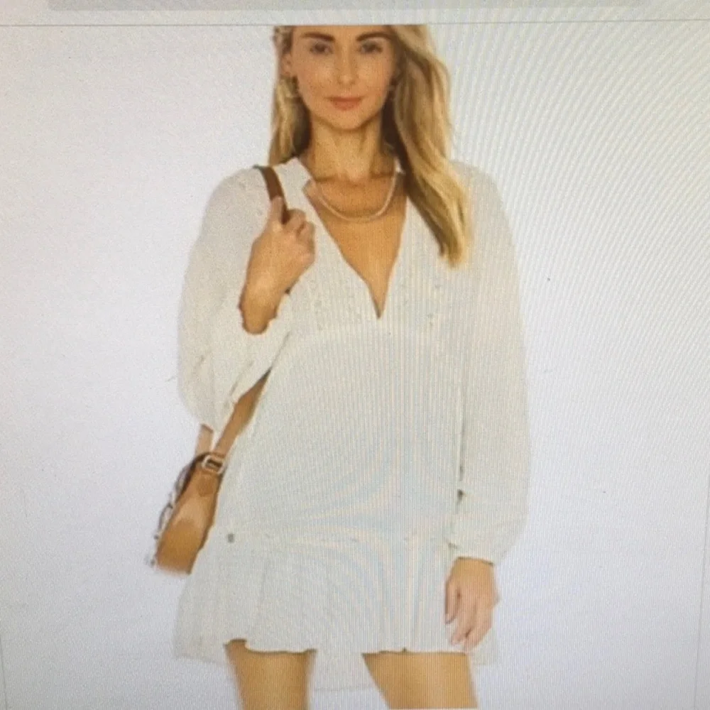 FP/CREAM-“RUGGED BEAUTY”LACE PANEL BOHO SWING DRESS